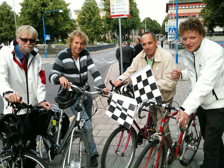 Lagledare fr&aring;n fyra av de anm&auml;lda partierna: Tommy Berger (S), Roger Persson (MP), Lars-G&ouml;ran Lundh (M) och Mats Ivarsson (FP).